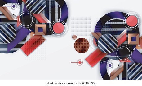Abstract design with layered geometric shapes
