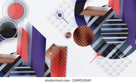 Abstract design with layered geometric shapes