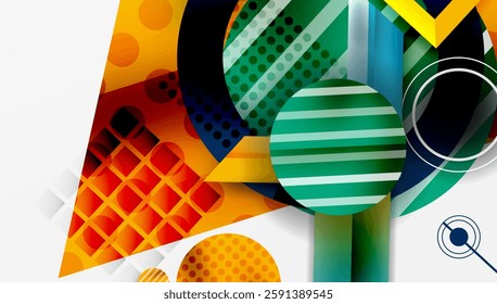 Abstract design with layered geometric shapes