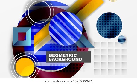 Abstract design with layered geometric shapes