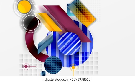 Abstract design with layered geometric shapes