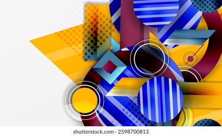 Abstract design with layered geometric shapes