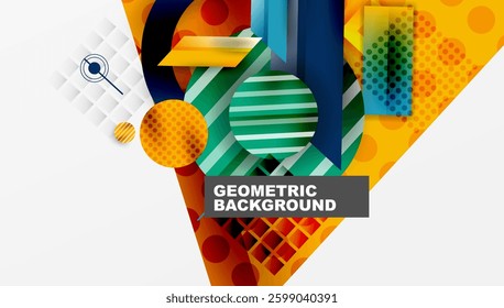Abstract design with layered geometric shapes