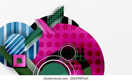 Abstract design with layered geometric shapes