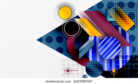 Abstract design with layered geometric shapes