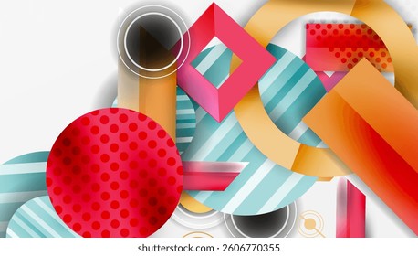 Abstract design with layered geometric shapes