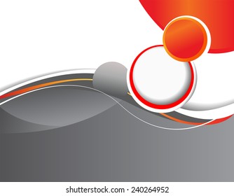 Abstract design layout template with lines and circles