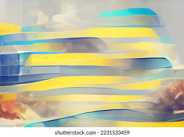 Diseño abstracto, diseño de plantilla, fondo de franja, color amarillo azul.