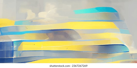 Abstraktes Design-Layout, Vorlagendesign, Streifenhintergrund, Blau-Gelb-Farbe.