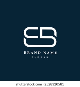 Abstract design letter SB for initial logo 