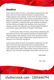 abstract design for letterhead template. gemotric red