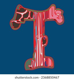 El diseño abstracto de las letras del alfabeto es adecuado para niños aprendiendo letras