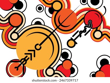 abstract design lines and circles geometric temporary.