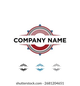 Logotipo de diseño abstracto con colores brillantes