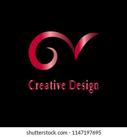 Abstract design of the logo. Can be used to design a business card, restaurant, boutique, hotel, office. Vector illustration