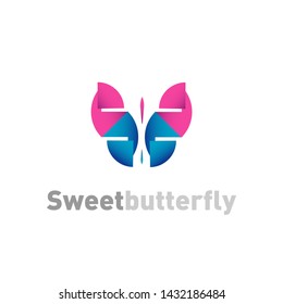 Abstract Design Logo Concept Creative Sweet Butterfly