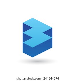 Abstract design logo icon template with letter B.