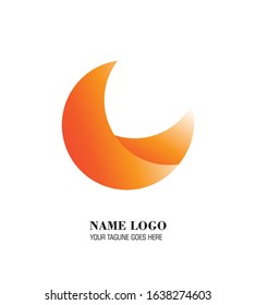 Abstract design logo with orange colour concepts describe an company logos