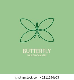 Abstract design logo template. Illustration of butterfly.