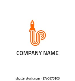 up abstract design logo vector icon