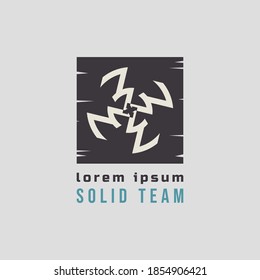 Abstract design logo vector illustration. Team or club logo concept