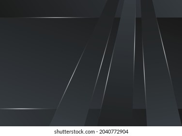 Abstract design. Luxurious dark gray background with diagonal lines.