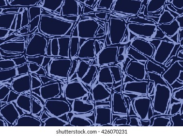 Abstract design made from organic lines and shapes. Seamless pattern repeat.