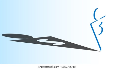 abstract design man to success
