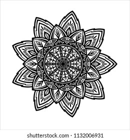 Abstract design Mandala. Decorative round elements. Oriental pattern, vector illustration.