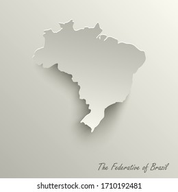 Mapa de diseño abstracto de la plantilla de la República Federativa del Brasil