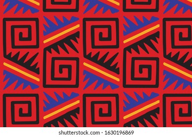 The abstract design. Mexican print abstract background vector. 