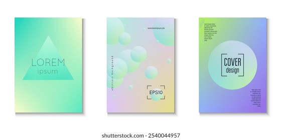 Abstract Design. Minimal Shape. Futuristic Trend Template. Creative Elements. Holographic Poster. Aesthetic Memphis Poster. Blue 3d Set. Violet Abstract Design