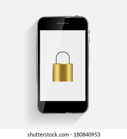 Abstract Design Mobile Phone. Vector Illustration 