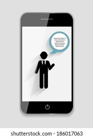 Abstract Design Mobile Phone. Vector Illustration
