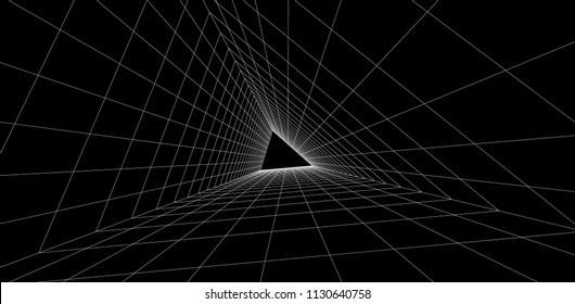 Abstract design. Modern architecture wireframe space