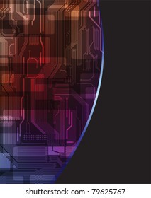 Abstract design, modern technology theme vector background with banner for text. eps10 vector