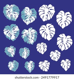 diseño Abstractas de monstera en la selva tropical,