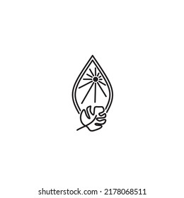 abstract design for monstera, sun on the surfboard vector image, can be use on all media because made with high resolution