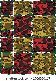 abstract Design. multi colour animal print seamless vector leopard pattern mosaic tiles 