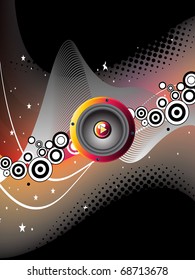 abstract design musical background with musical instrument