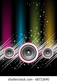 abstract design musical background with musical instrument