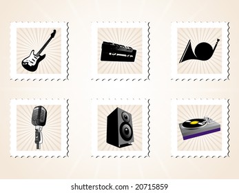 instrumento musical de diseño abstracto, ilustración vectorial