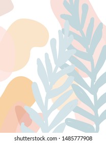 Abstract design with nature-inspired and abstract shapes.  Creative pattern with hand drawn shapes 