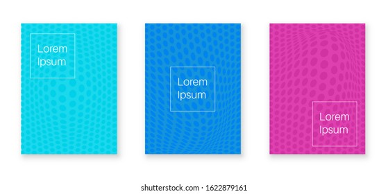 Abstract design with optical illusion circle pattern. Polka dot in 3d. Applicable as notebook, magazine, book covers, posters Trendy background. Vector illustration
