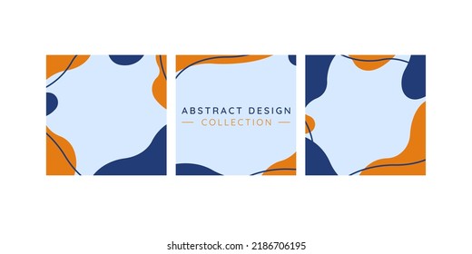Abstract design orange and blue collection.