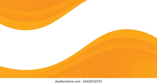 Abstract design with orange curved lines on white background suitable for background, graphic design, presentations, web elements, and branding projects