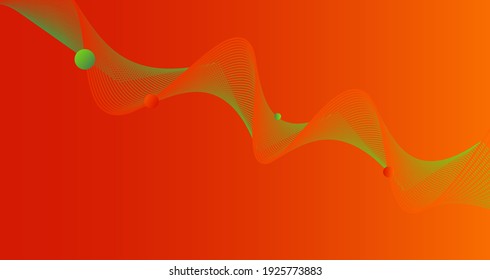 Abstract design with orange gradient waves wallpaper, Use for your design project. Vector illustration, EPS 10