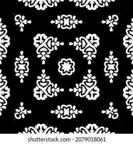 Abstract design with ornament for textiles. Square print for silk scarf, headscarf, shawl, bandana, pareo, hijab, plaid. 