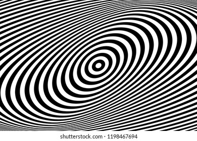 Abstract design. Oval lines pattern and texture. Vector art.