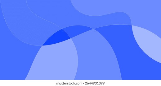 Diseño Abstractas con Formas superpuestas, fluidas y azul claro
